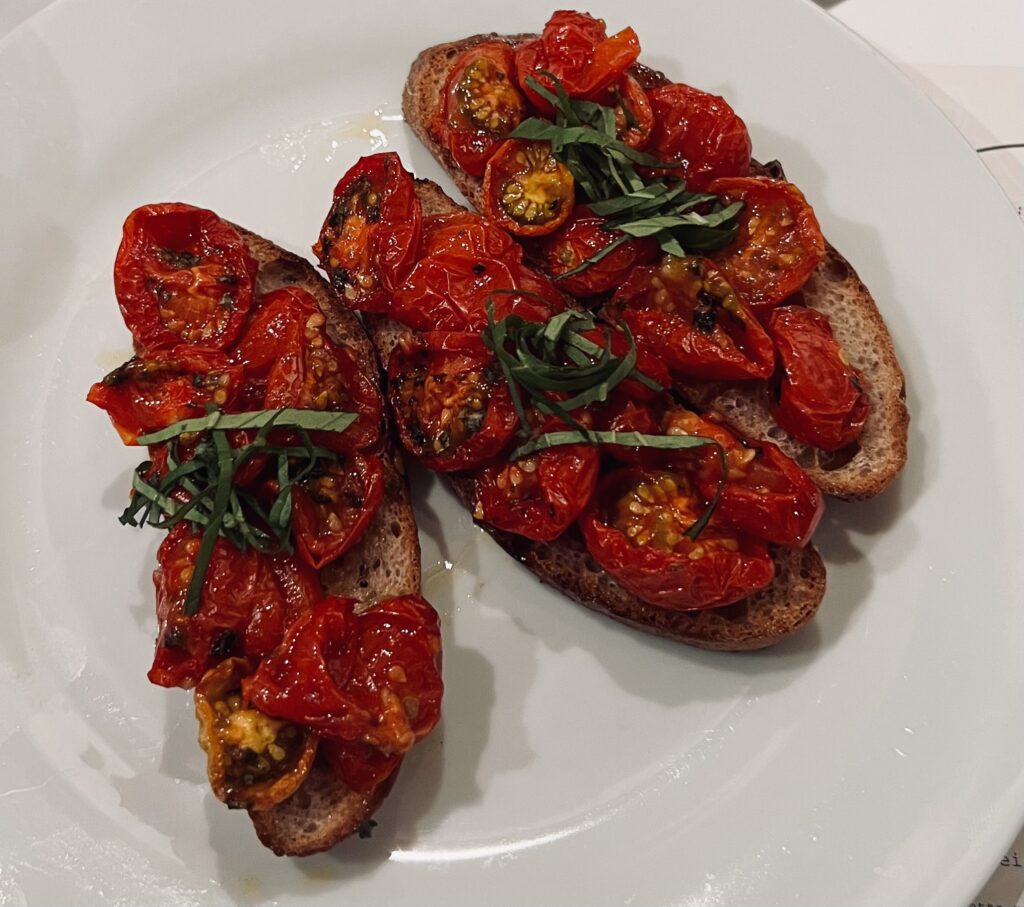 Glutenfreie Bruschetta in der Trattoria Senza