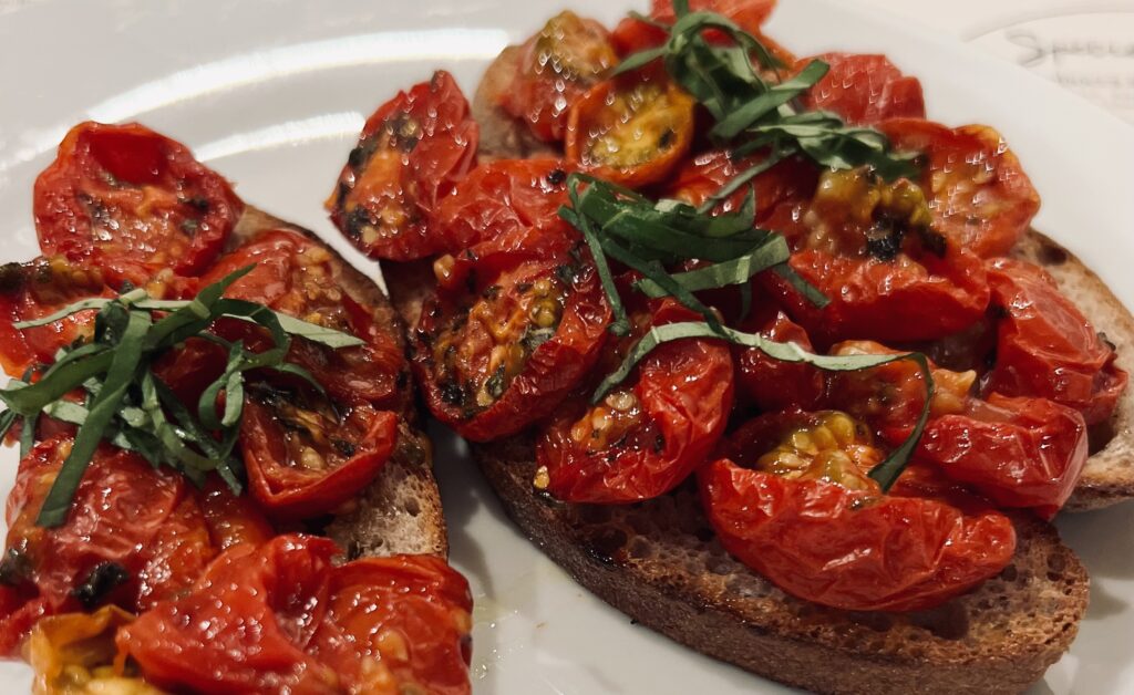 Glutenfreie Bruschetta in der Trattoria Senza