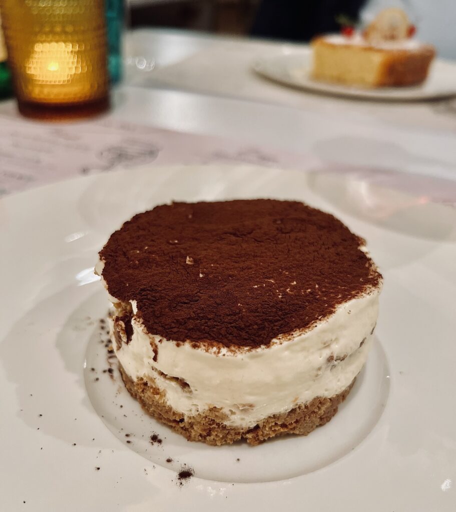 Glutenfreie Tiramisu in der Trattoria Senza